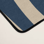 Mid Century Modern Retro Lounge Striped Ogee Pattern in Midcentury Navy Blue, Spiced Orange, and Beige Desk Mat Gallery Image 4
