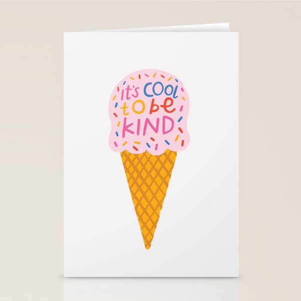 Cool to be Kind Ice Cream Stationery Card Gallery Image 2