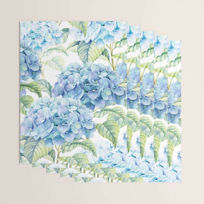 Blue Hydrangea Wrapping Paper Gallery Image 3