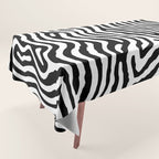 Black and white zebra stripe print art pattern Tablecloth Gallery Image 1