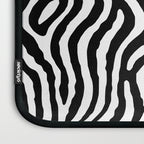 Black and white zebra stripe print art pattern Laptop Sleeve Gallery Image 3