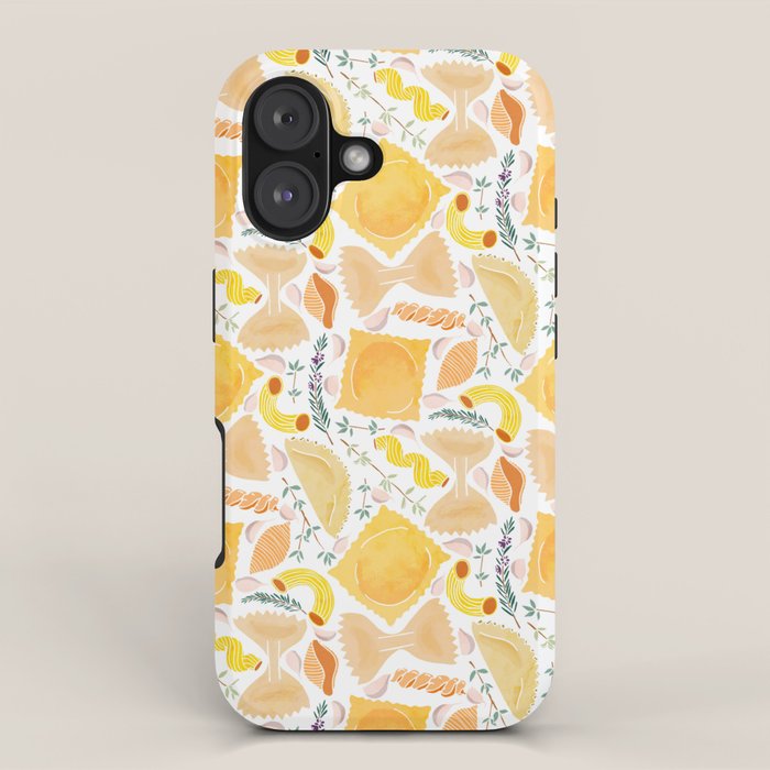 Pasta Pattern on White iPhone Case Gallery Image 1
