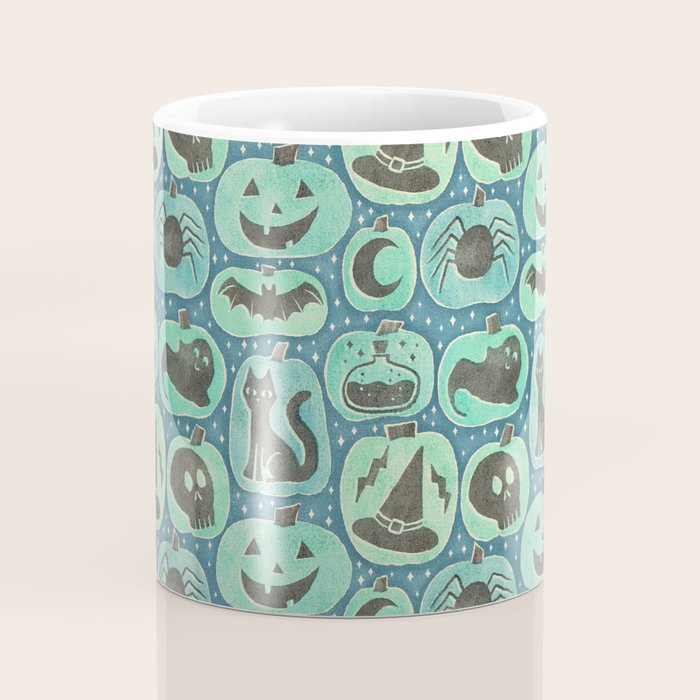 Halloween Pumpkins - ghoulish green  Coffee Mug Gallery Image 4