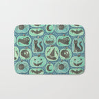 Halloween Pumpkins - ghoulish green  Bath Mat Gallery Image 1