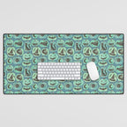 Halloween Pumpkins - ghoulish green  Desk Mat Gallery Image 1