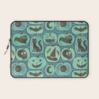 Halloween Pumpkins - ghoulish green  Laptop Sleeve Gallery Image 1