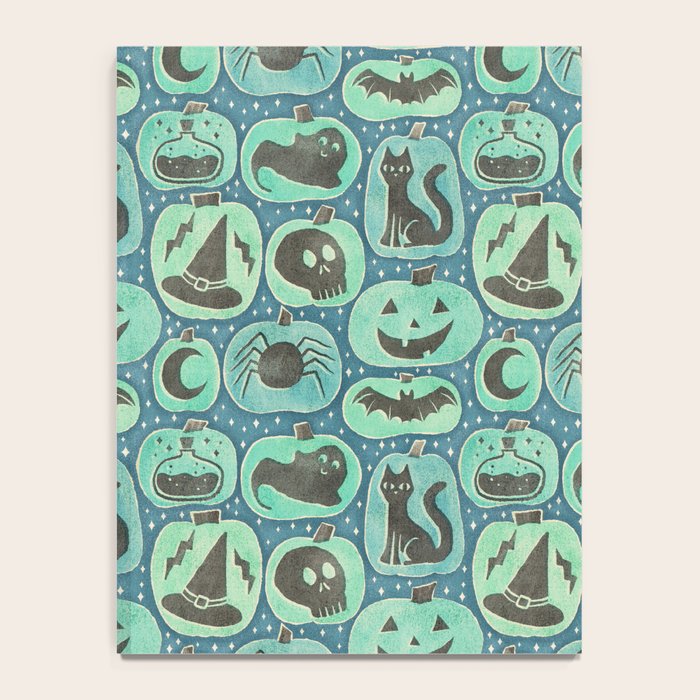 Halloween Pumpkins - ghoulish green  Notebook Gallery Image 4