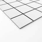Grid Pattern Stripes Lines Black and White Minimalist Geometric Stripe Line Drawing Welcome Mat Gallery Image 2