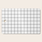 Grid Pattern Stripes Lines Black and White Minimalist Geometric Stripe Line Drawing Cutting Board Gallery Image 1