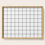 Grid Pattern Stripes Lines Black and White Minimalist Geometric Stripe Line Drawing Serving Tray Gallery Image 1