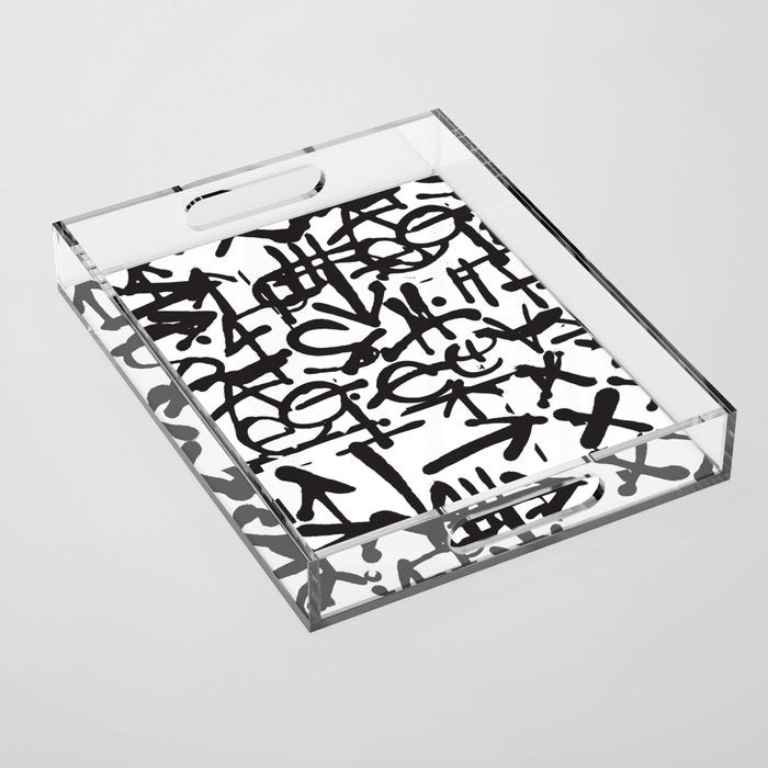 Graffiti Pattern Acrylic Tray Gallery Image 1