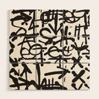 Graffiti Pattern Wood Wall Art Gallery Image 1