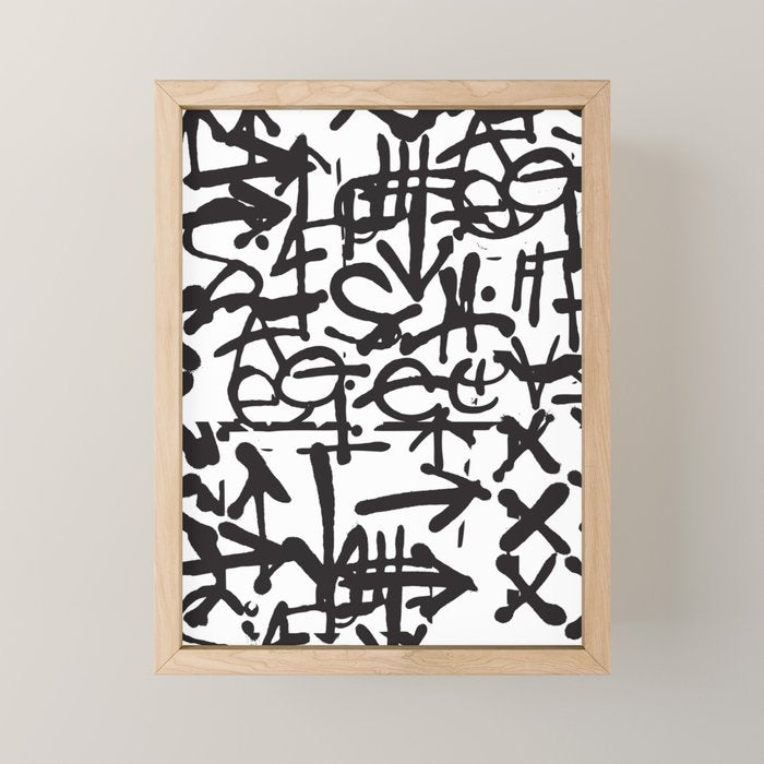 Graffiti Pattern Mini Art Print Gallery Image 1