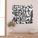 Graffiti Pattern Wall Tapestry Gallery Image 2