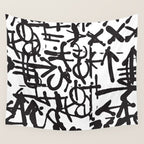 Graffiti Pattern Wall Tapestry Gallery Image 4