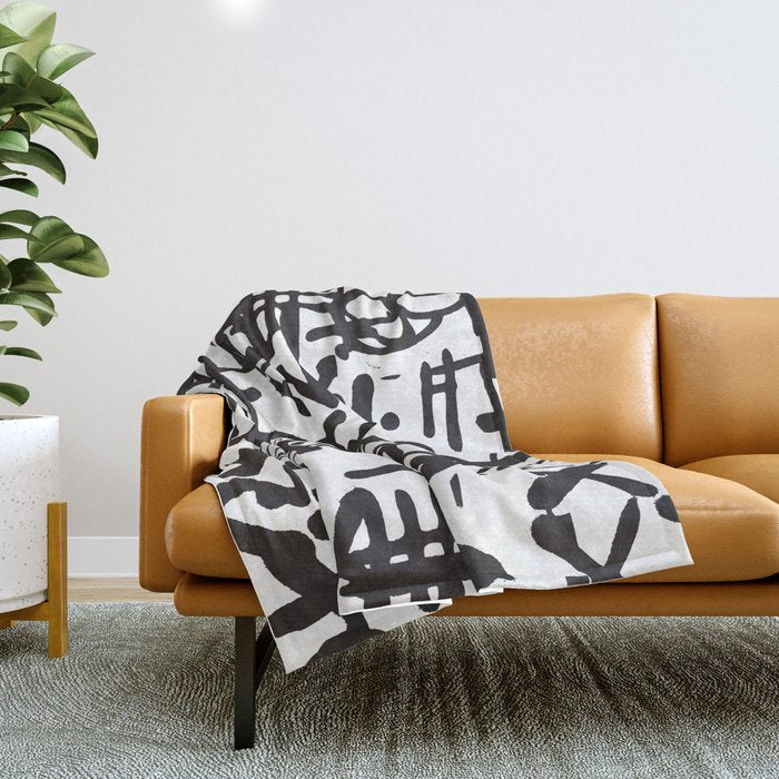 Graffiti Pattern Throw Blanket Gallery Image 1