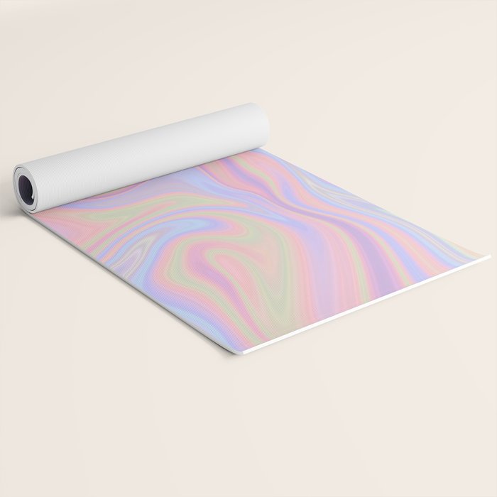 Liquid Colorful Abstract Rainbow Paint Yoga Mat Gallery Image 2