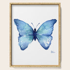 Blue Butterfly Watercolor Serving Tray Gallery Image 1