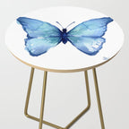 Blue Butterfly Watercolor Side Table Gallery Image 2
