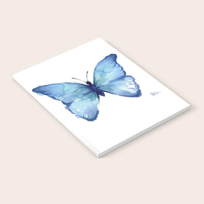 Blue Butterfly Watercolor Notebook Gallery Image 2