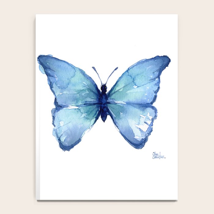 Blue Butterfly Watercolor Notebook Gallery Image 4