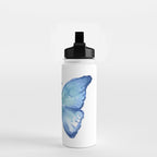 Blue Butterfly Watercolor Water Bottle Gallery Image 2