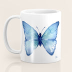 Blue Butterfly Watercolor Coffee Mug Gallery Image 3