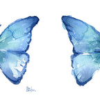 Blue Butterfly Watercolor Coffee Mug Gallery Image 2