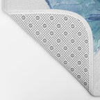 Blue Butterfly Watercolor Bath Mat Gallery Image 2
