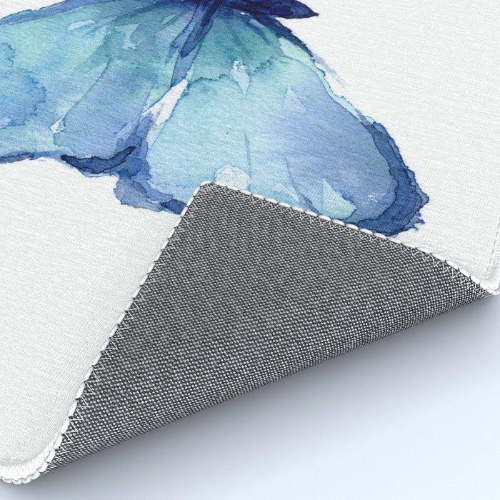 Blue Butterfly Watercolor Rug Gallery Image 4