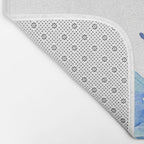 Two Blue Butterflies Watercolor Bath Mat Gallery Image 2