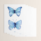 Two Blue Butterflies Watercolor Wrapping Paper Gallery Image 3