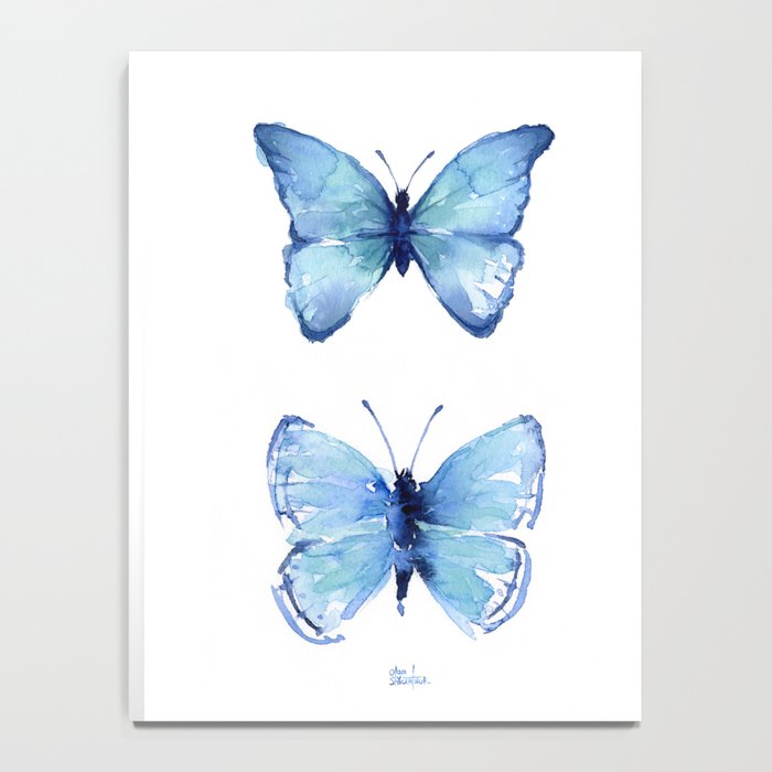 Two Blue Butterflies Watercolor Notebook Gallery Image 4
