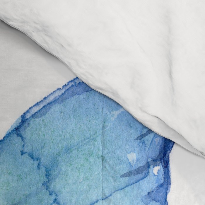 Two Blue Butterflies Watercolor Comforter Gallery Image 4
