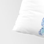 Two Blue Butterflies Watercolor Pillow Sham Gallery Image 4