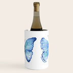 Two Blue Butterflies Watercolor Wine Chiller Gallery Image 1