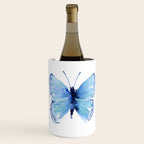 Two Blue Butterflies Watercolor Wine Chiller Gallery Image 3