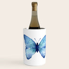 Two Blue Butterflies Watercolor Wine Chiller Gallery Image 2