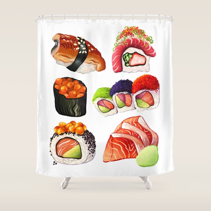 SUSHI Shower Curtain Gallery Image 1