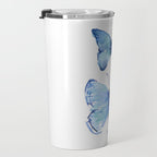 Two Blue Butterflies Watercolor Travel Mug Gallery Image 3