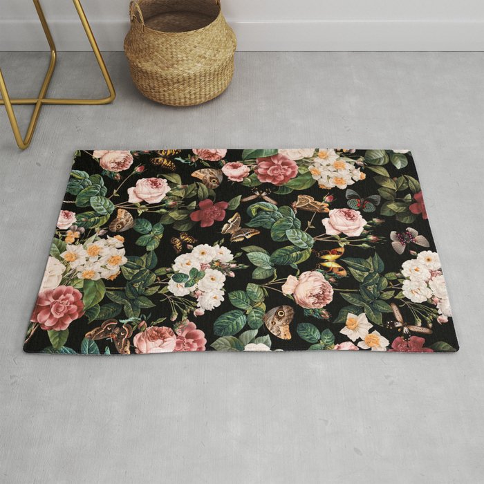 Floral and Butterflies Rug Gallery Image 1