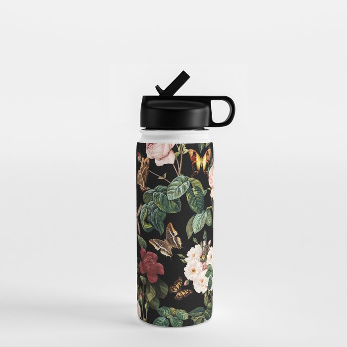 Floral and Butterflies Water Bottle Gallery Image 1