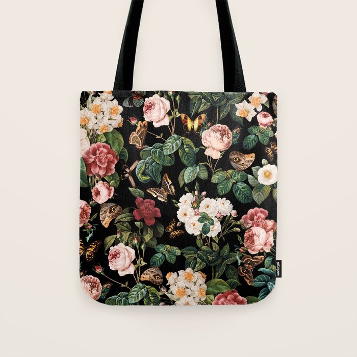 Floral and Butterflies Tote Bag Gallery Image 1