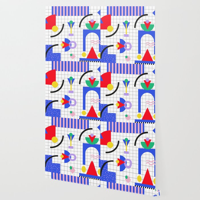 Memphis pattern 88 - 80s / 90s Retro Wallpaper Gallery Image 2