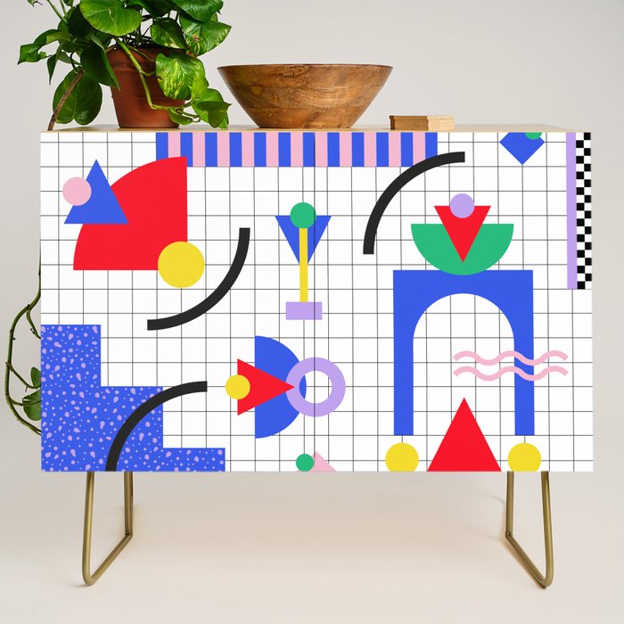 Memphis pattern 88 - 80s / 90s Retro Credenza Gallery Image 1