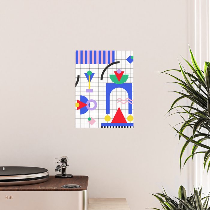 Memphis pattern 88 - 80s / 90s Retro Poster Gallery Image 2