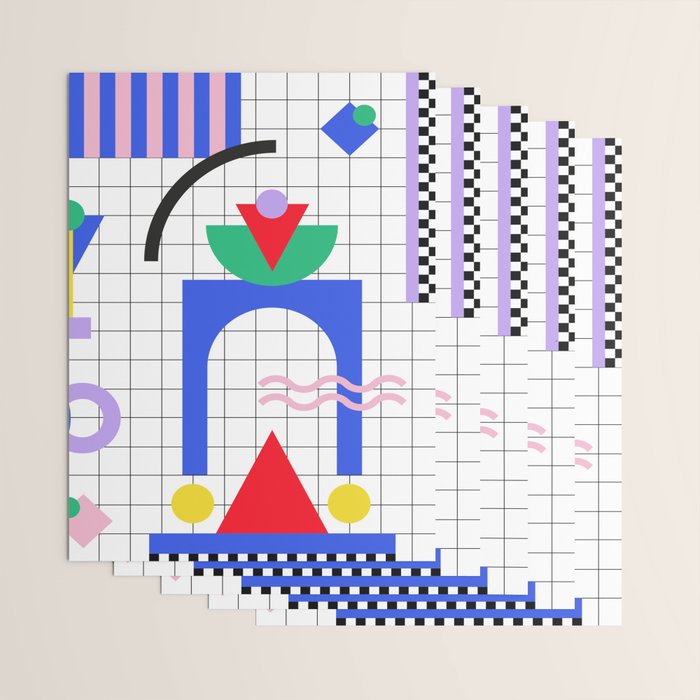 Memphis pattern 88 - 80s / 90s Retro Wrapping Paper Gallery Image 3