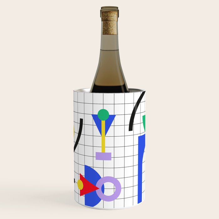 Memphis pattern 88 - 80s / 90s Retro Wine Chiller Gallery Image 1