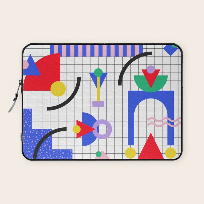 Memphis pattern 88 - 80s / 90s Retro Laptop Sleeve Gallery Image 1