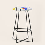 Memphis pattern 88 - 80s / 90s Retro Stool Gallery Image 1